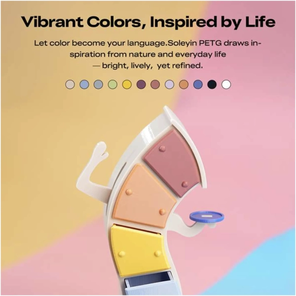 Купити PETG Filament (пластик) для 3D принтера CREALITY Soleyin 1кг, 1.75мм, лавандовий (3301030157) - фото 3