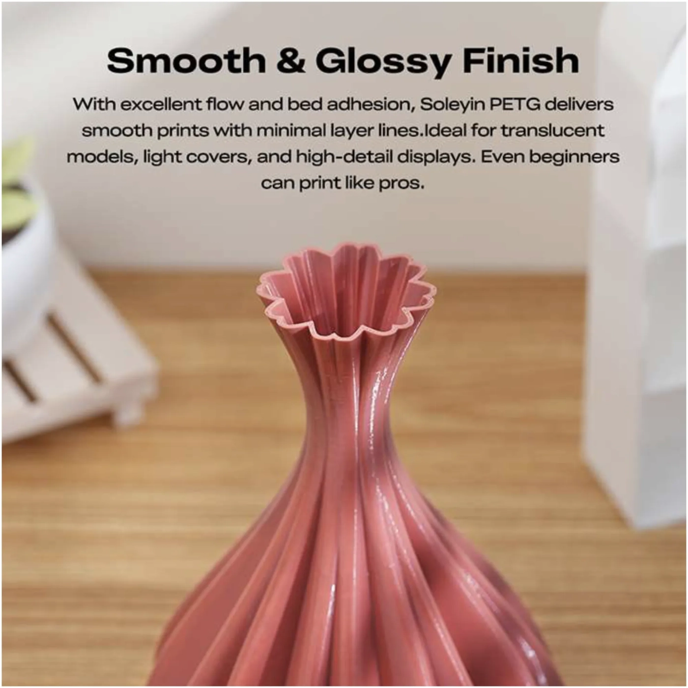 Купити PETG Filament (пластик) для 3D принтера CREALITY Soleyin 1кг, 1.75мм, білий (3301030164) - фото 6