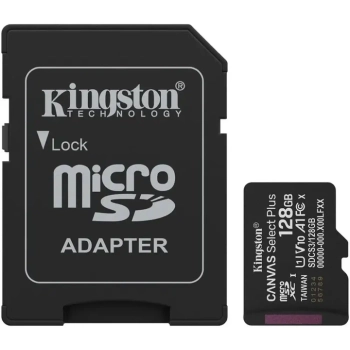 Купить Карта памяти Kingston 128GB microSDXC class 10 UHS-I U3 V30 A1 Canvas Select Plus (SDCS3/128GB) - фото 1