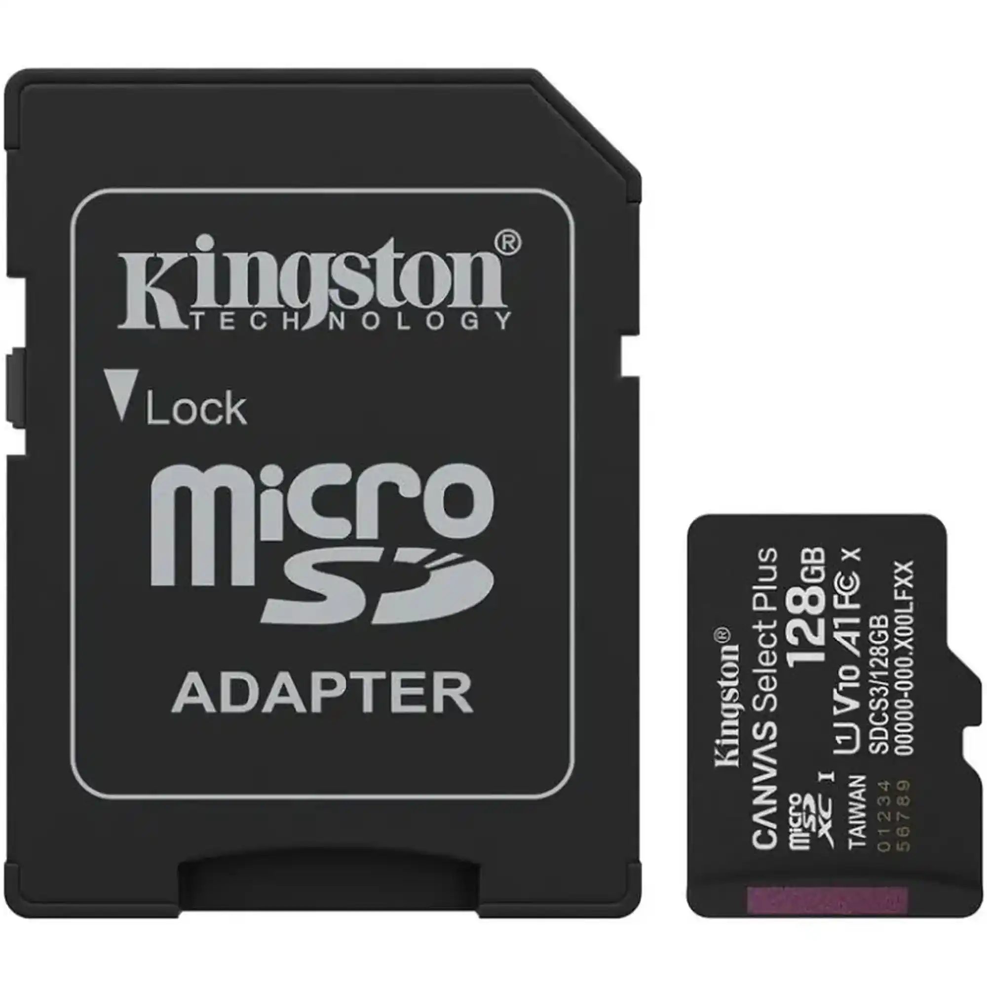 Купить Карта памяти Kingston 128GB microSDXC class 10 UHS-I U3 V30 A1 Canvas Select Plus (SDCS3/128GB) - фото 1