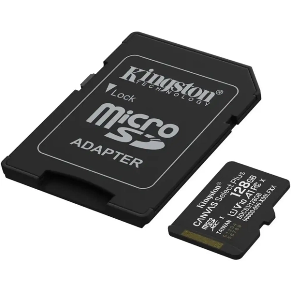 Купить Карта памяти Kingston 128GB microSDXC class 10 UHS-I U3 V30 A1 Canvas Select Plus (SDCS3/128GB) - фото 2