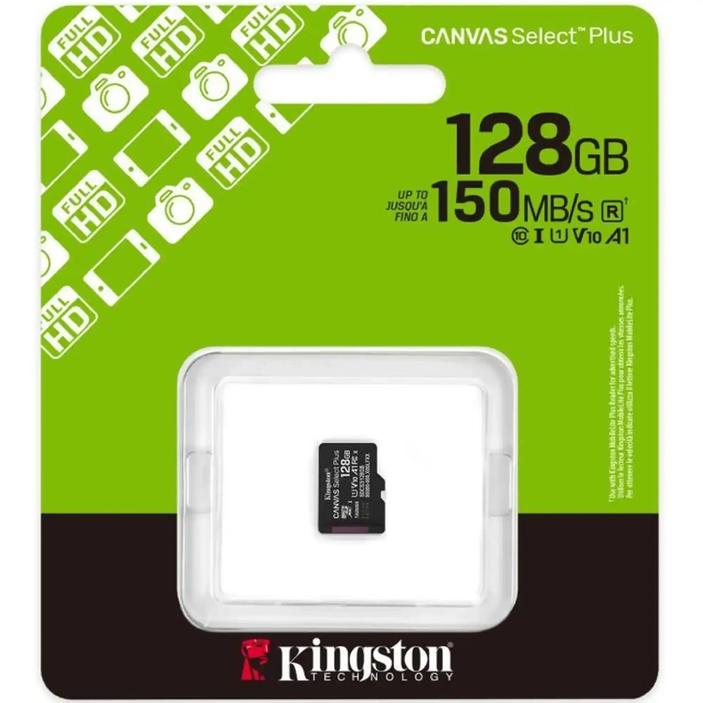 Купить Карта памяти Kingston 128GB microSDXC class 10 UHS-I V10 A1 Canvas Select Plus (SDCS3/128GBSP) - фото 3