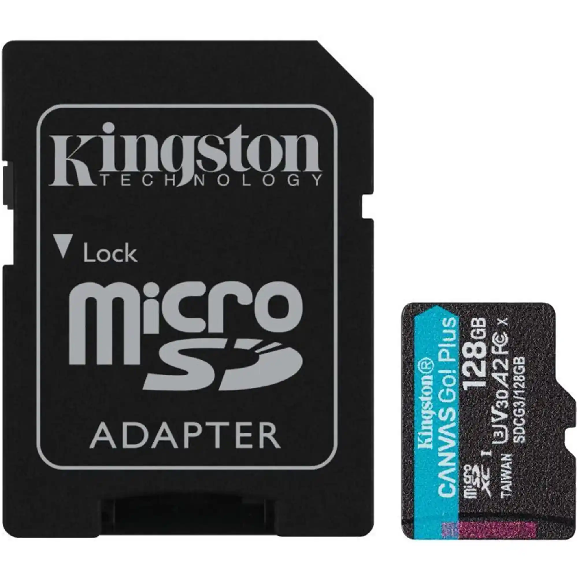 Купить Карта памяти Kingston 128GB microSDXC сlass 10 UHS-I U3 V30 A2 Canvas Go Plus G4 (SDCG4/128GB) - фото 1