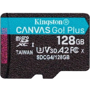 Купить Карта памяти Kingston 128GB microSDXC сlass 10 UHS-I U3 V30 A2 Canvas Go Plus G4 (SDCG4/128GBSP) - фото 1