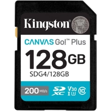 Купить Карта памяти Kingston 128GB SDXC сlass 10 UHS-I U3 V30 Canvas Go Plus G4 (SDG4/128GB) - фото 1