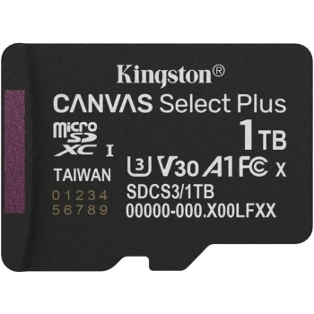 Купить Карта памяти Kingston 1TB microSDXC class 10 UHS-I U3 V30 A1 Canvas Select Plus (SDCS3/1TBSP) - фото 1