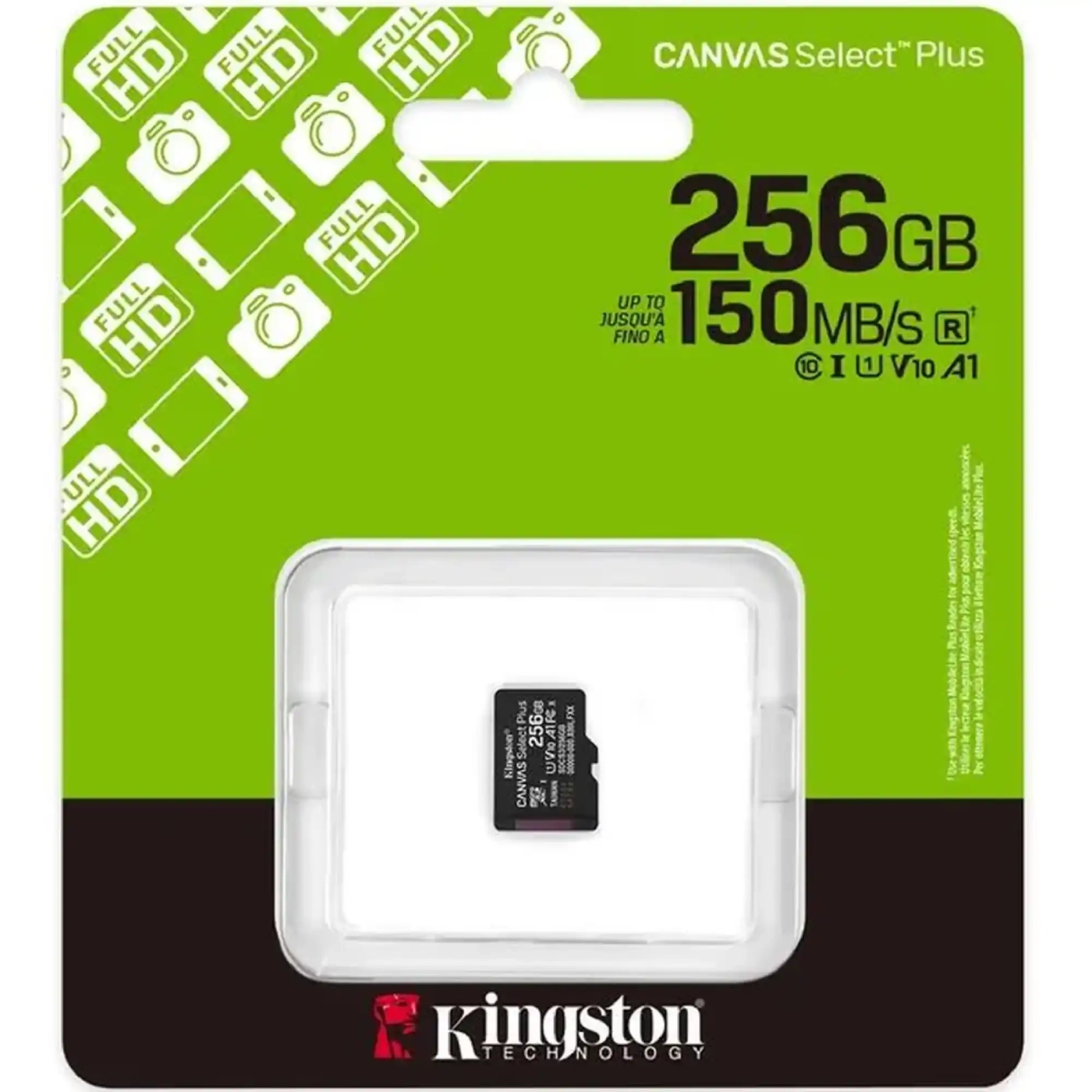 Купити Карта пам'яті Kingston 256GB microSDXC class 10 UHS-I U3 V30 A1 Canvas Select Plus (SDCS3/256GBSP) - фото 3