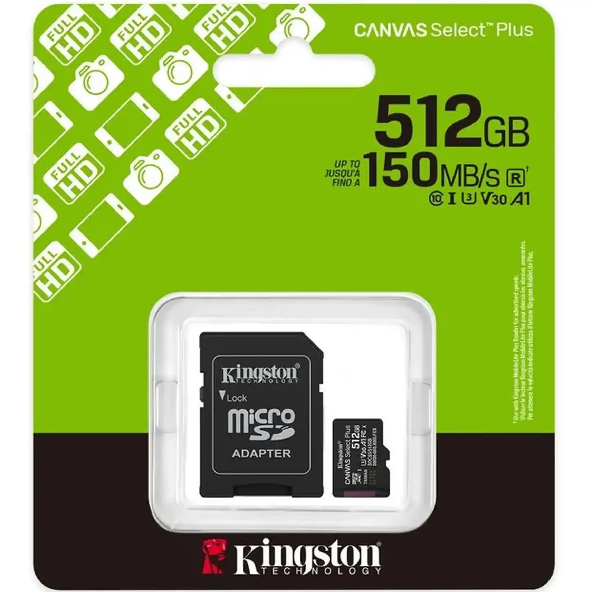 Купить Карта памяти Kingston 512GB microSDXC class 10 UHS-I U3 V30 A1 Canvas Select Plus (SDCS3/512GB) - фото 3
