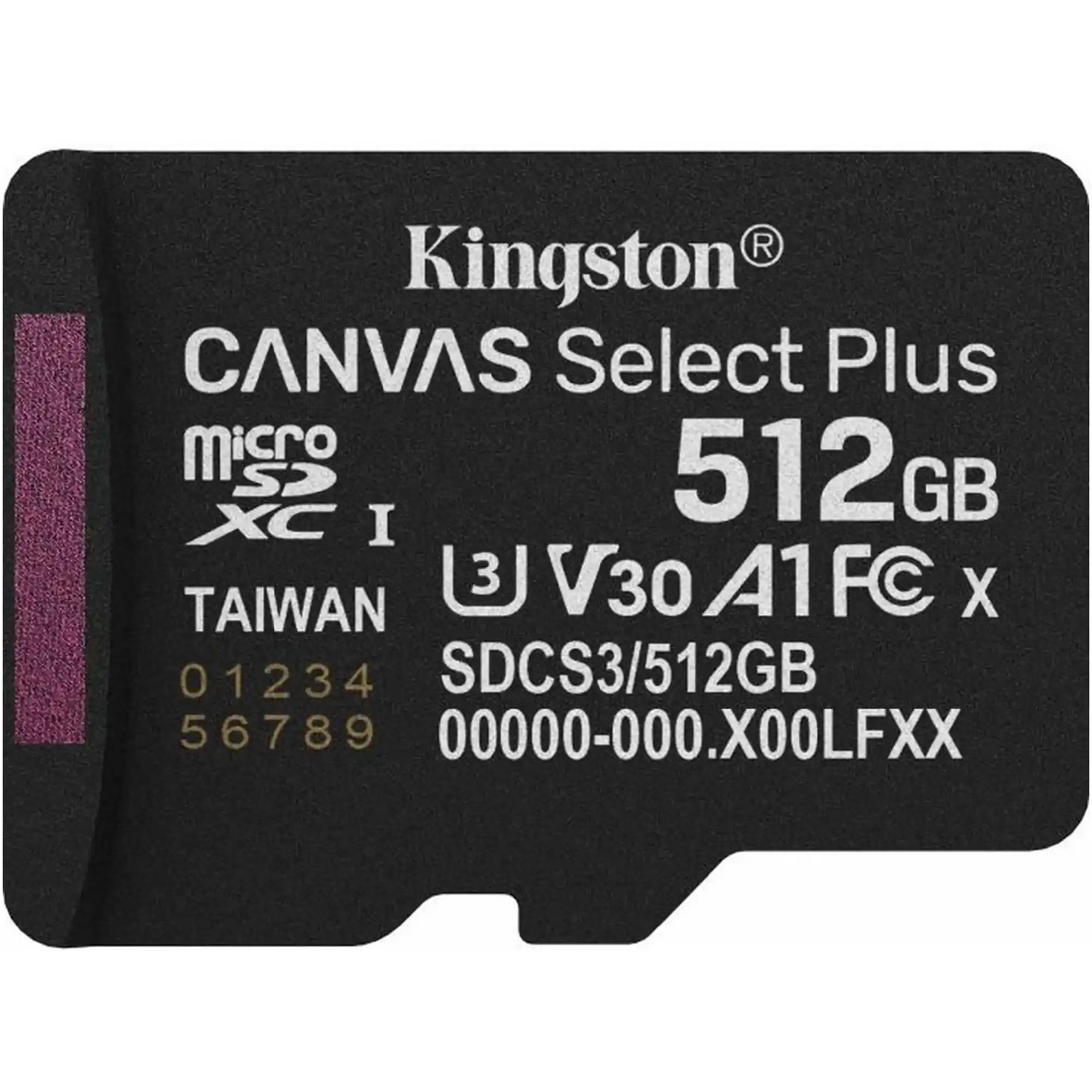 Купить Карта памяти Kingston 512GB microSDXC class 10 UHS-I U3 V30 A1 Canvas Select Plus (SDCS3/512GBSP) - фото 1