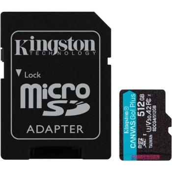 Купить Карта памяти Kingston 512GB microSDXC сlass 10 UHS-I U3 V30 A2 Canvas Go Plus G4 (SDCG4/512GB) - фото 1