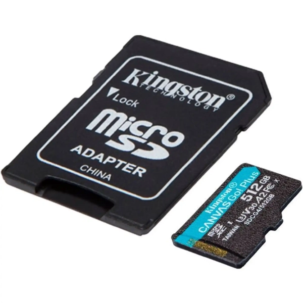 Купить Карта памяти Kingston 512GB microSDXC сlass 10 UHS-I U3 V30 A2 Canvas Go Plus G4 (SDCG4/512GB) - фото 2