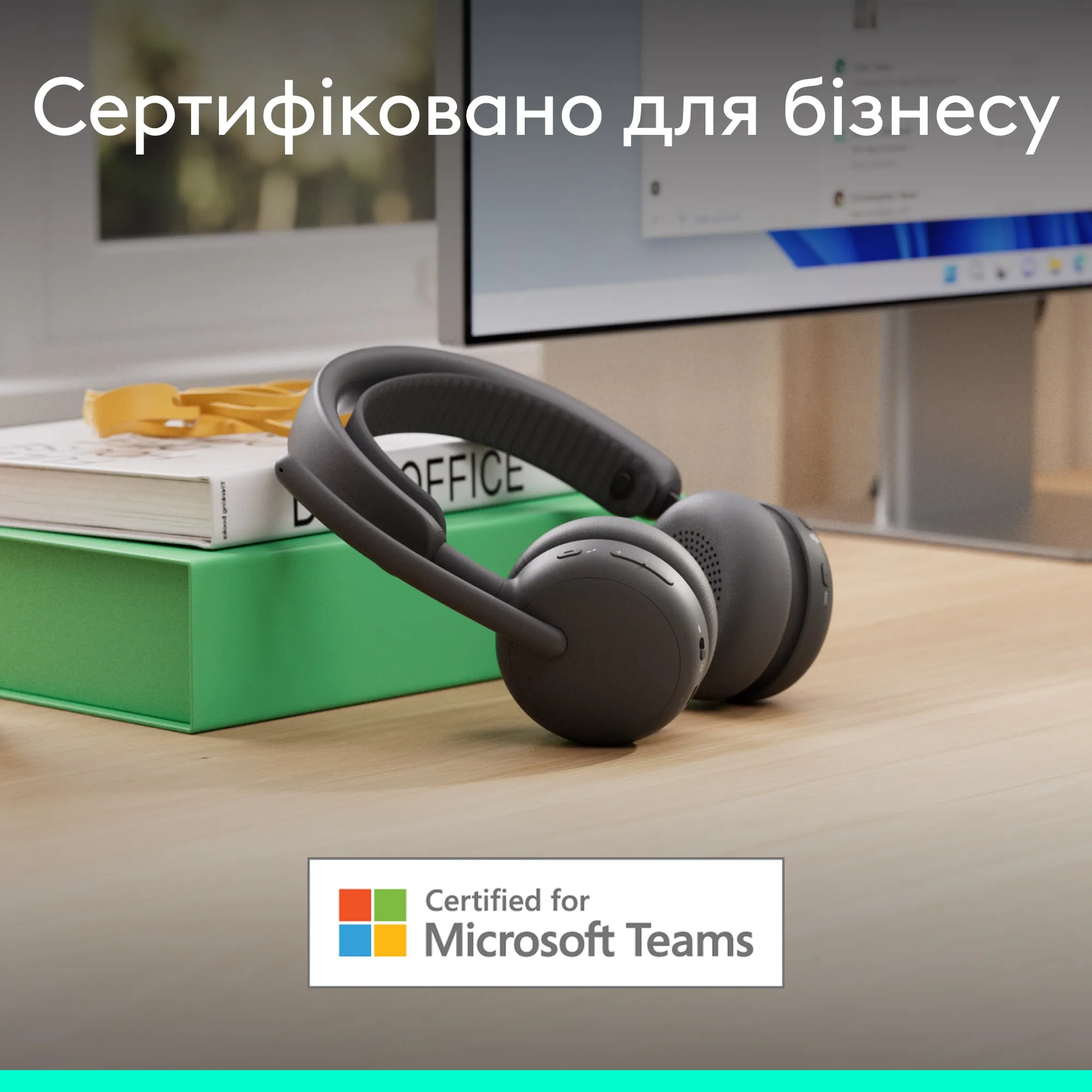 Купити Навушники Logitech Zone Wireless 2 ES for Business Graphite TEAMS version with receiver (981-001493) - фото 6