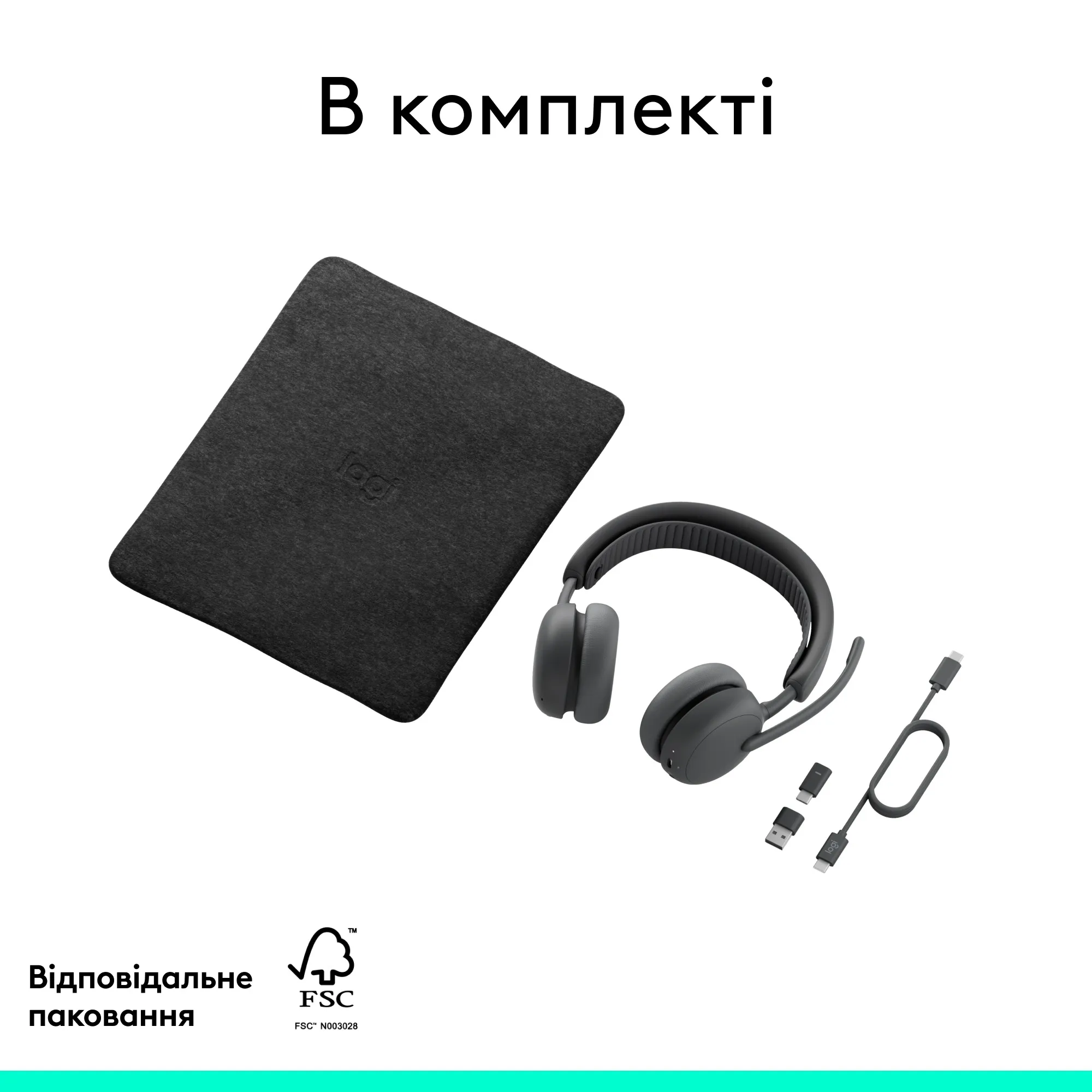 Купити Навушники Logitech Zone Wireless 2 ES for Business Graphite UC version (981-001498) - фото 15