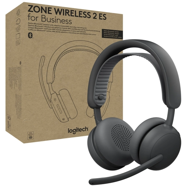 Купити Навушники Logitech Zone Wireless 2 ES for Business Graphite without receiver (981-001512) - фото 5