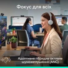 Купити Навушники Logitech Zone Wireless 2 ES for Business Off-White TEAMS version with receiver (981-001520) - фото 7