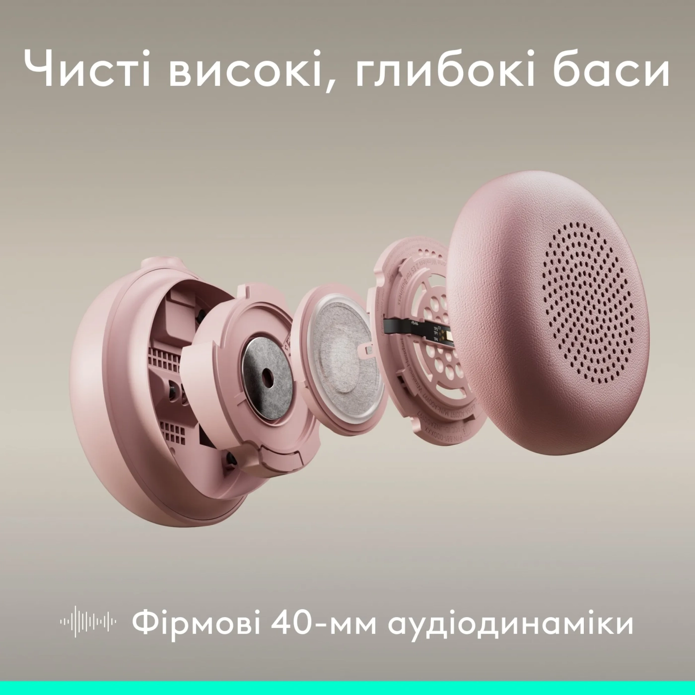 Купити Навушники Logitech Zone Wired 2 for Business USB Rose TEAMS version (981-001616) - фото 8