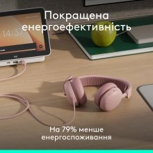 Купити Навушники Logitech Zone Wired 2 for Business USB Rose TEAMS version (981-001616) - фото 12