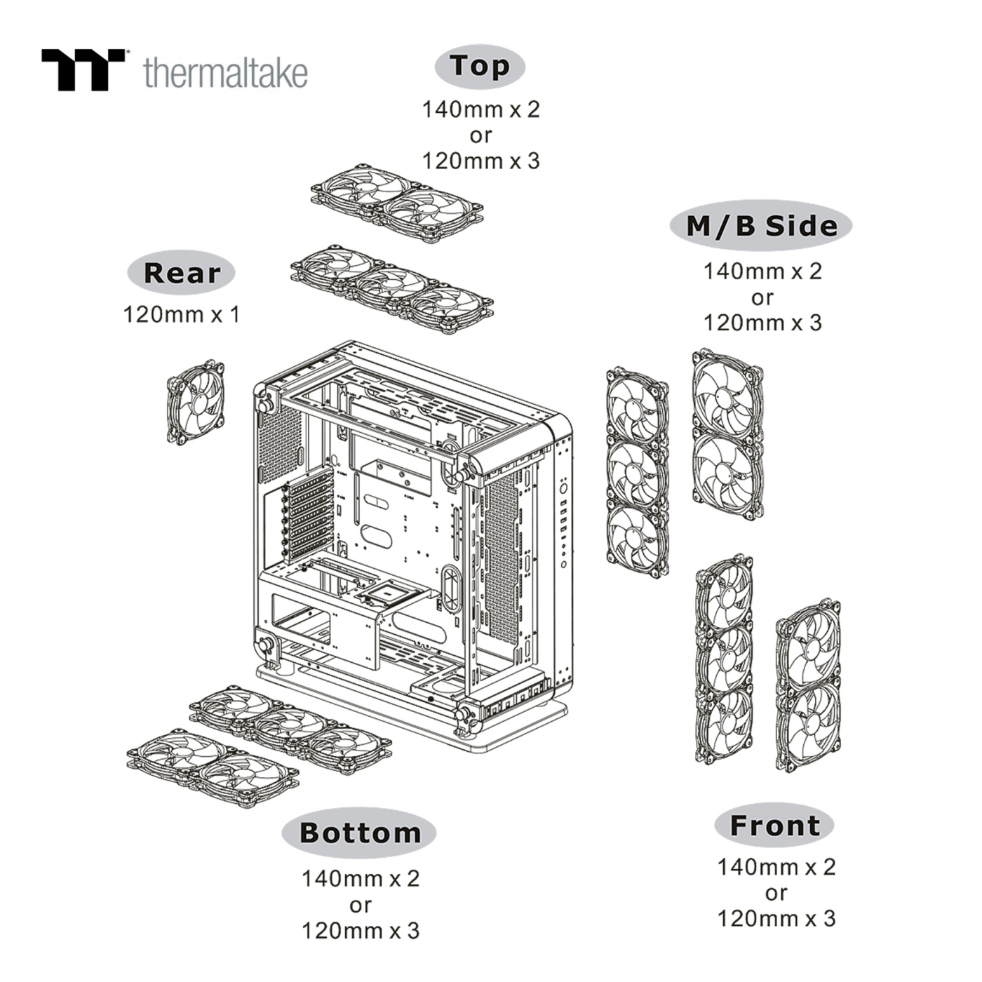 Купить Корпус Thermaltake Core P6 TG Black (CA-1V2-00M1WN-00) - фото 11