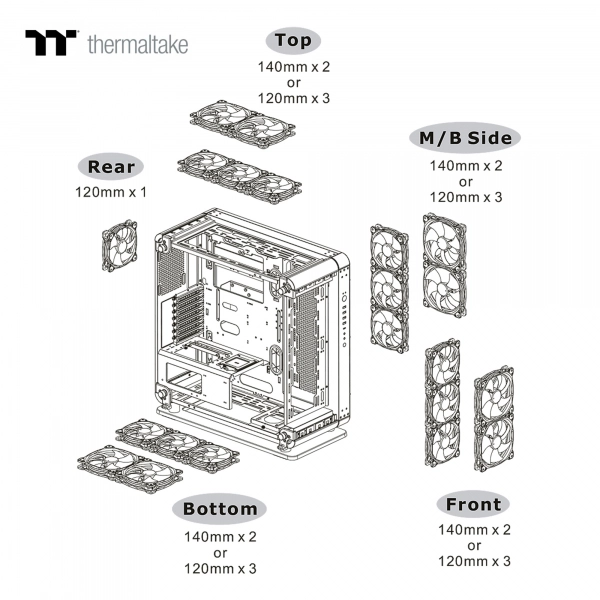 Купить Корпус Thermaltake Core P6 TG Black (CA-1V2-00M1WN-00) - фото 11