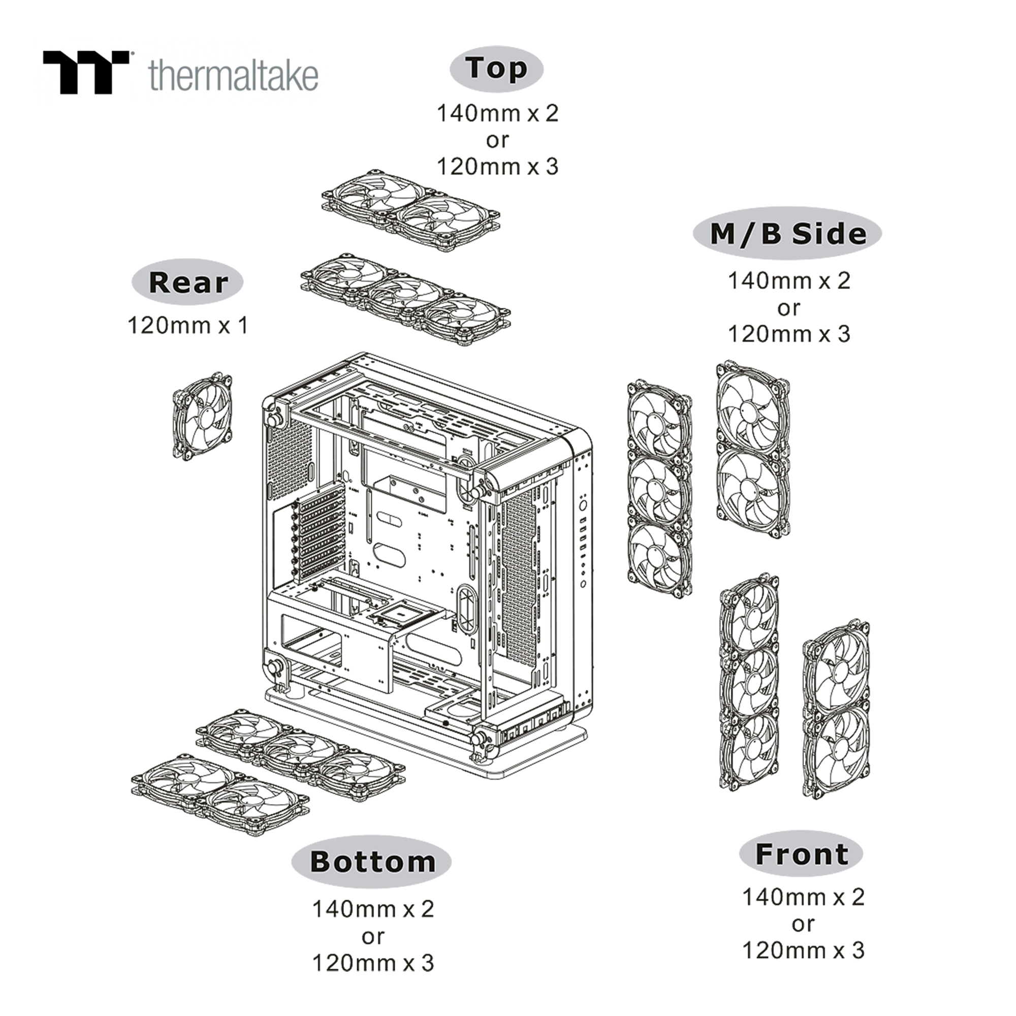 Купить Корпус Thermaltake Core P6 TG Black (CA-1V2-00M1WN-00) - фото 11
