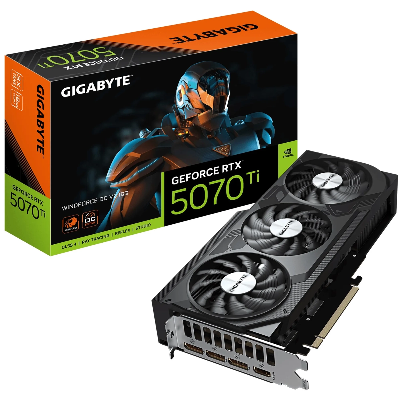 Купить Видеокарта GIGABYTE Nvidia GeForce RTX 5070 Ti WINDFORCE OC V2 16G (GV-N507TWF3OCV2-16GD) - фото 10