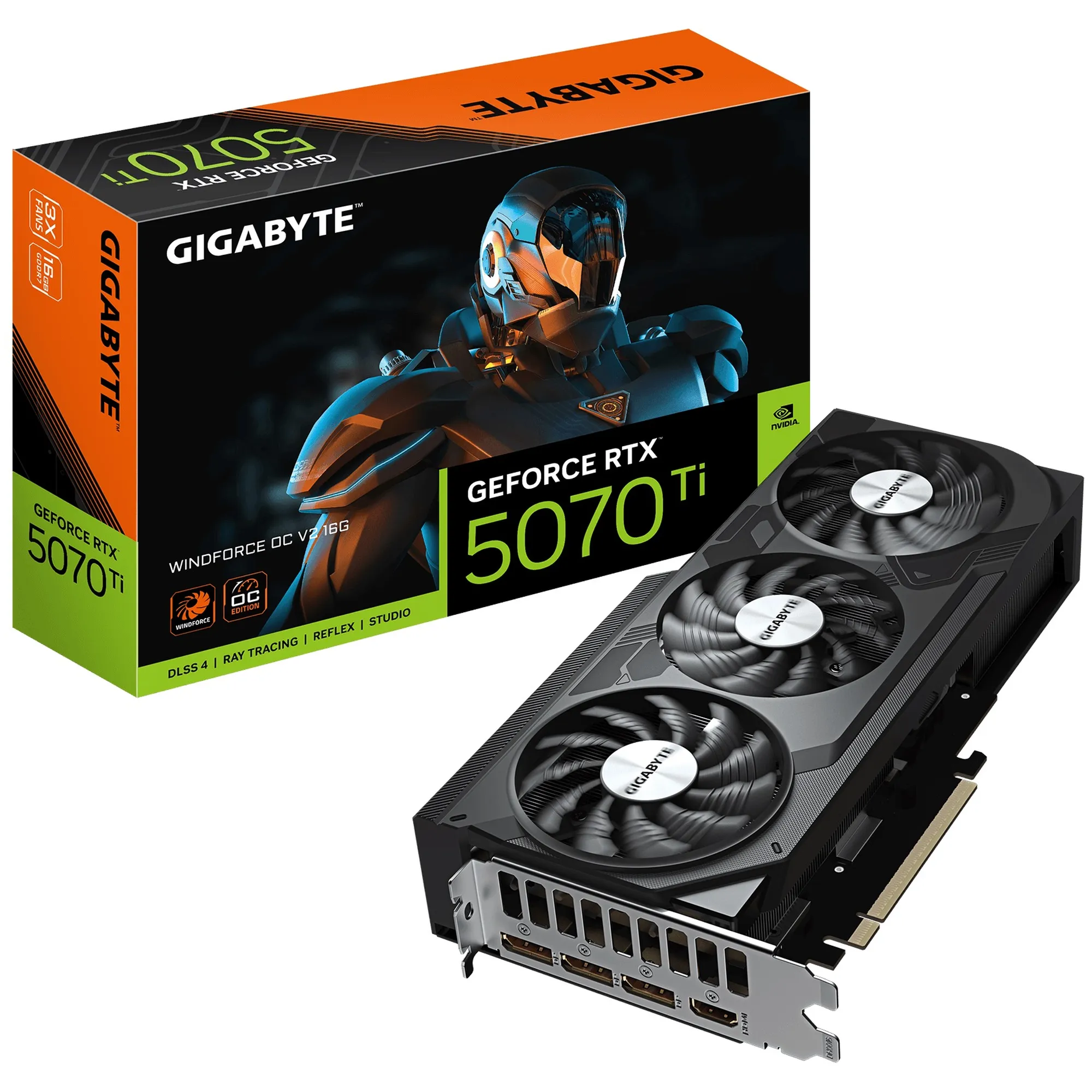 Купить Видеокарта GIGABYTE Nvidia GeForce RTX 5070 Ti WINDFORCE OC V2 16G (GV-N507TWF3OCV2-16GD) - фото 10