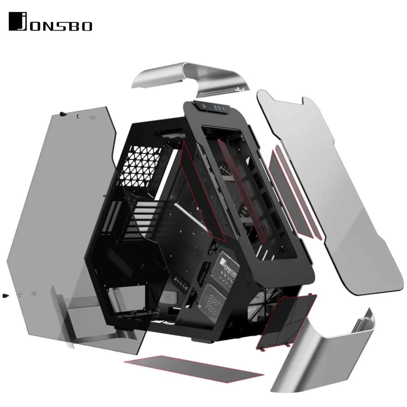 Купить Корпус JONSBO TR03-G Silver - фото 8