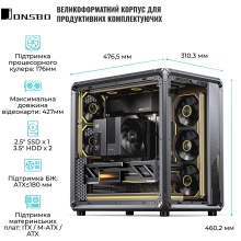 Купити Корпус JONSBO X400 Gray - фото 3