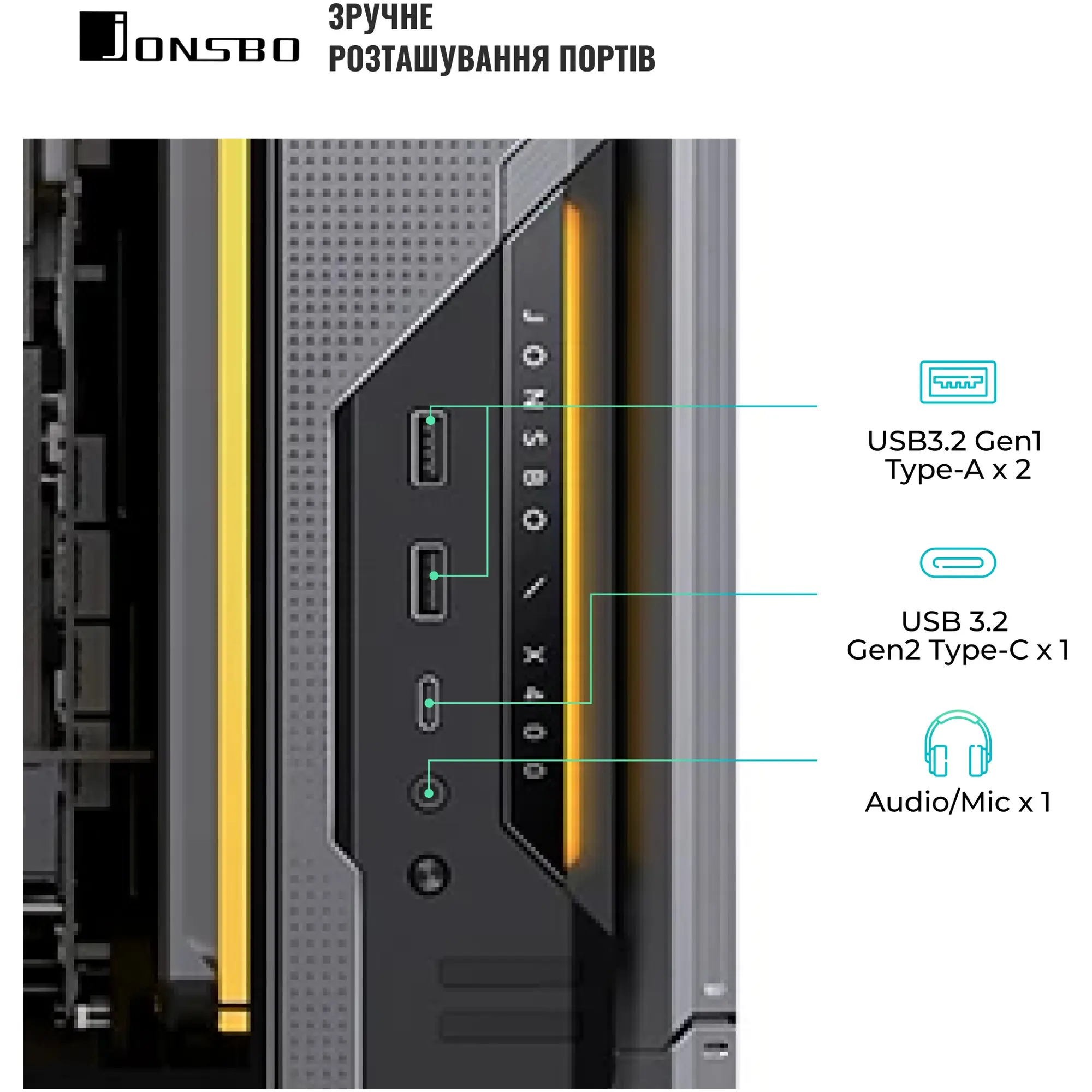 Купити Корпус JONSBO X400 Gray - фото 5