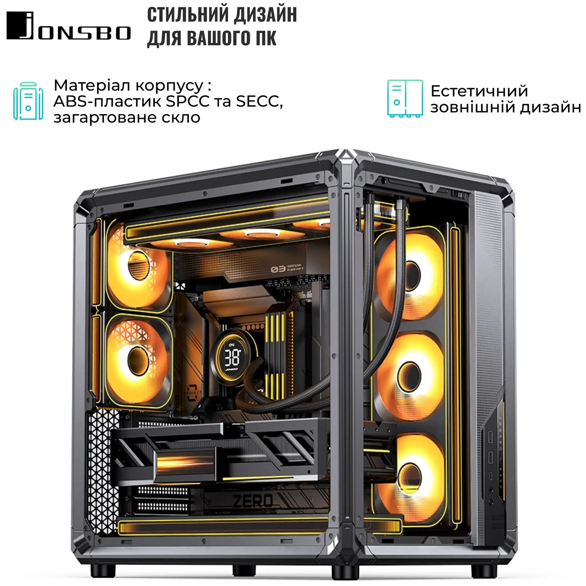 Купити Корпус JONSBO X400 Gray - фото 6