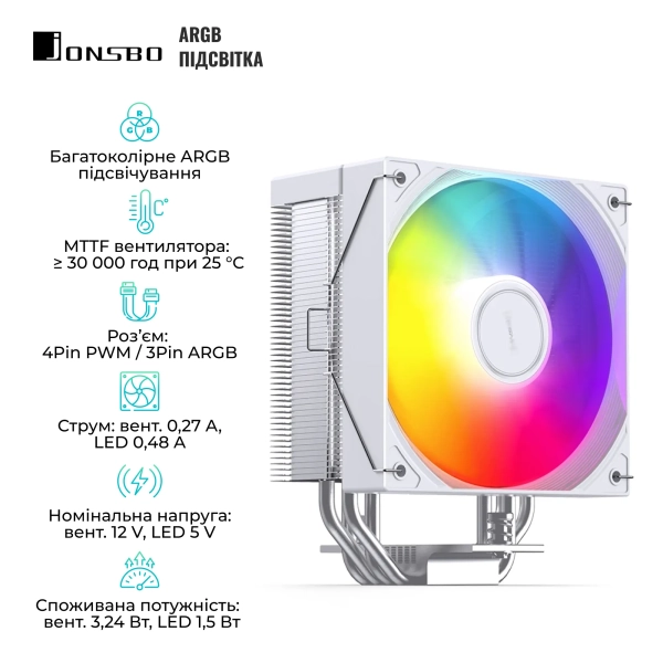 Купить Процессорный кулер Jonsbo CB40 White - фото 5