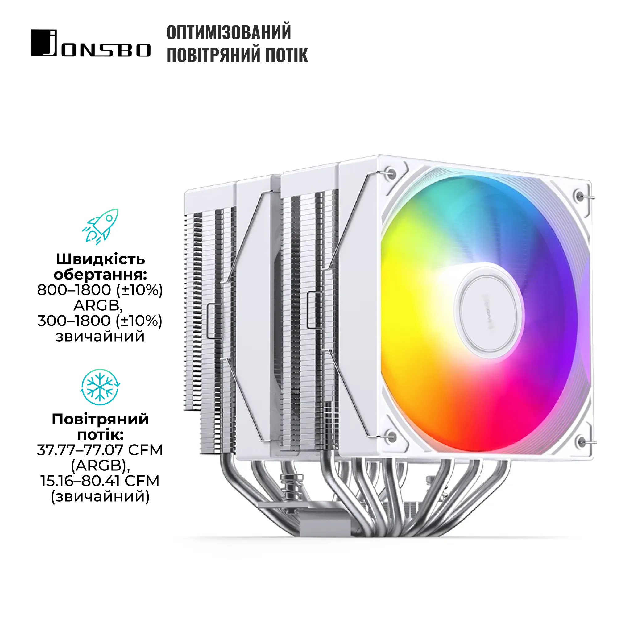 Купить Процессорный кулер Jonsbo CB80 White - фото 4