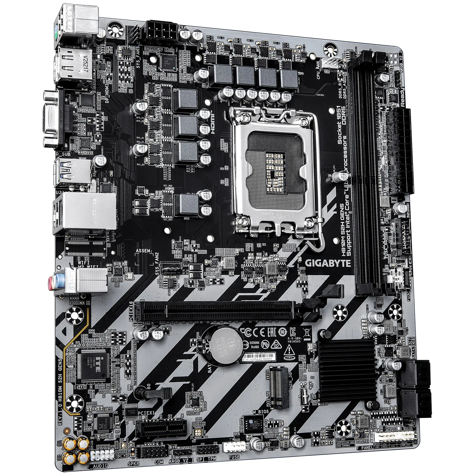 Купити Материнська плата Gigabyte H810M S2H GEN5 - фото 3