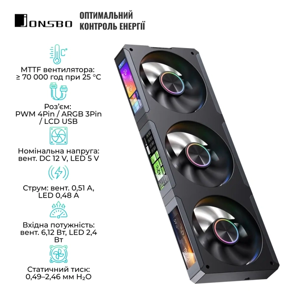 Купить Вентилятор Jonsbo ZC-360B Black - фото 5