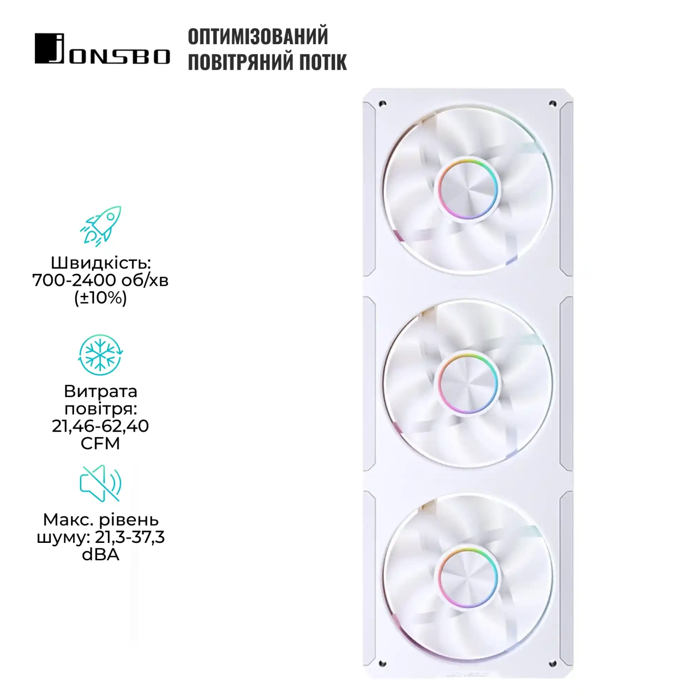 Купить Вентилятор Jonsbo ZC-360W White - фото 4