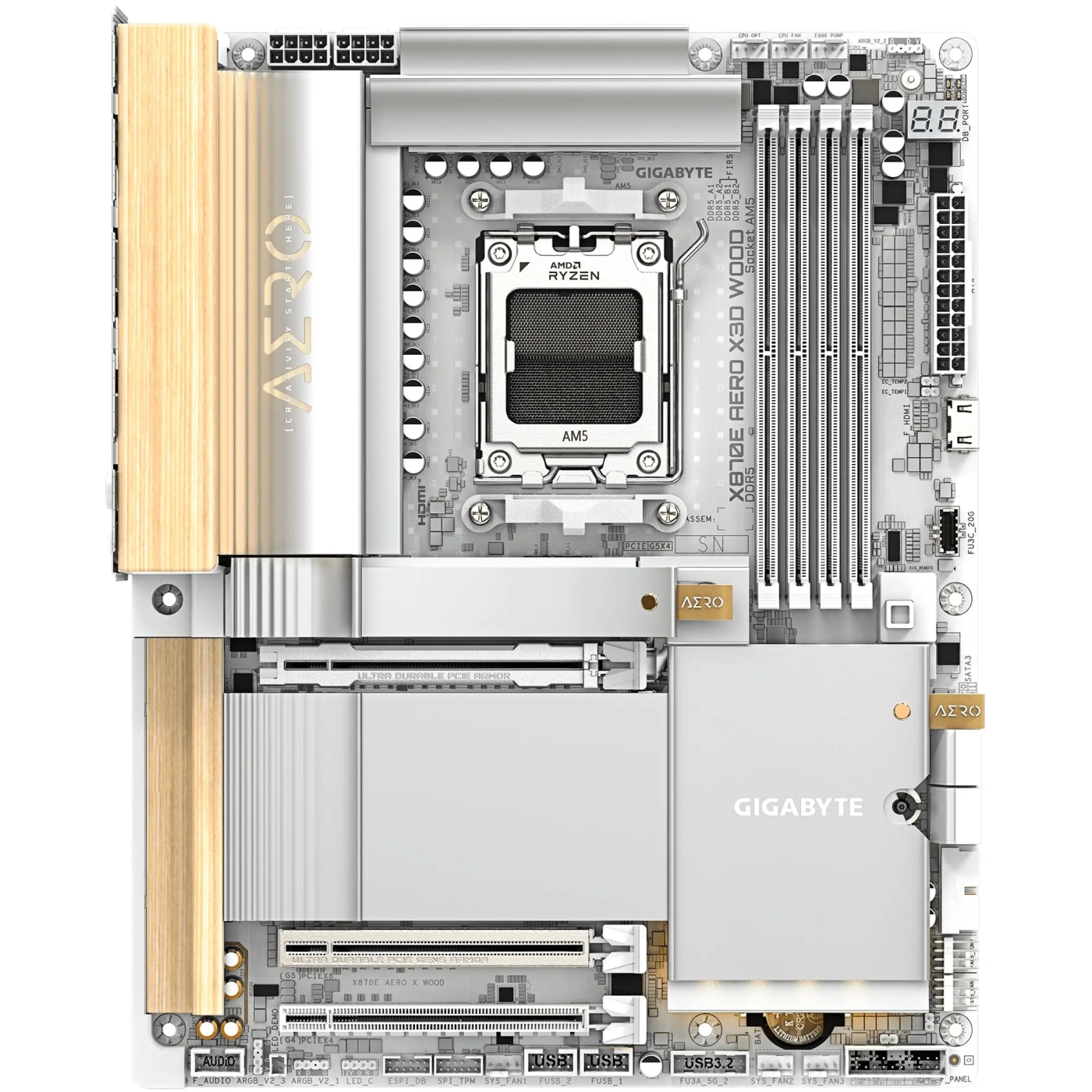 Купить Материнская плата GIGABYTE X870E AERO X3D WOOD - фото 2