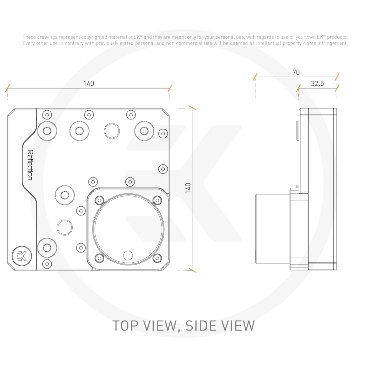 Купить Помпа с резервуаром EKWB EK-Quantum Reflection Uni 140 D5 PWM D-RGB - Plexi (3831109827406) - фото 4