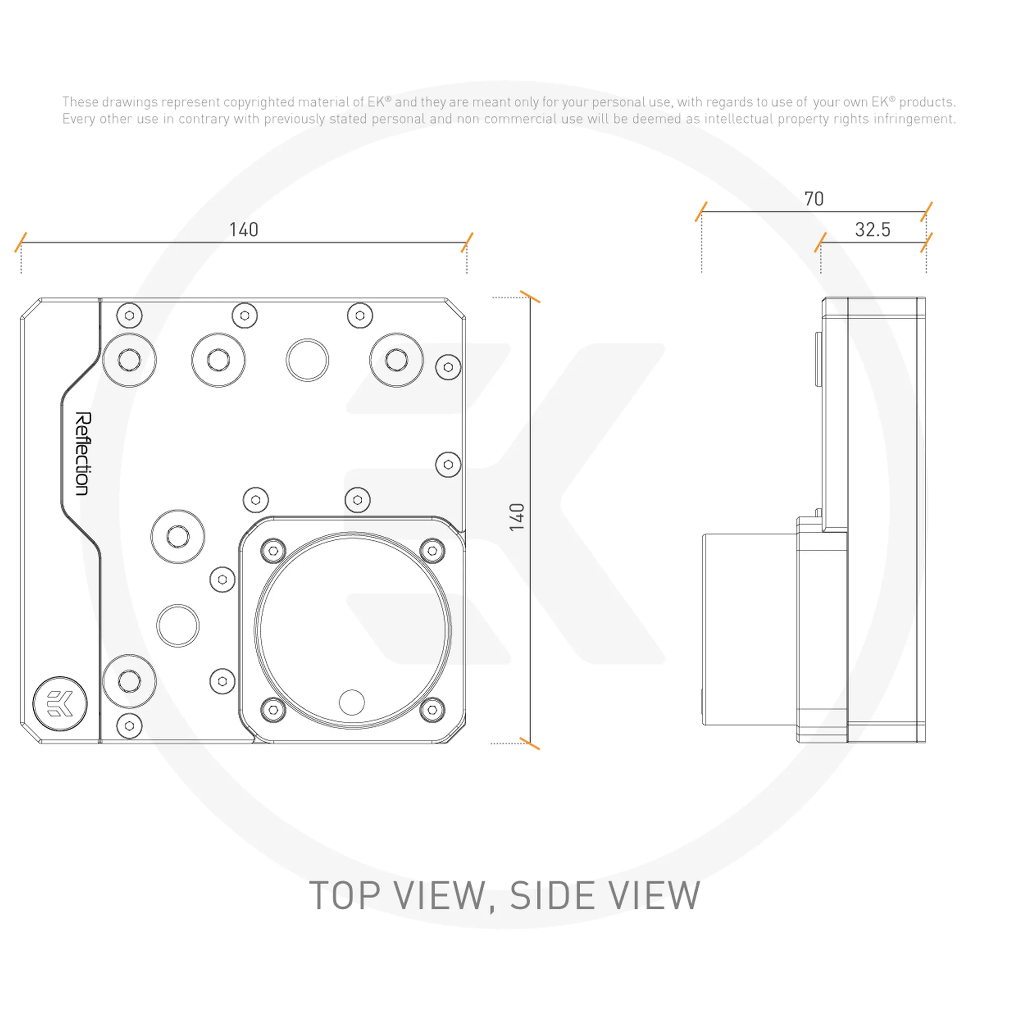 Купить Помпа с резервуаром EKWB EK-Quantum Reflection Uni 140 D5 PWM D-RGB - Plexi (3831109827406) - фото 4