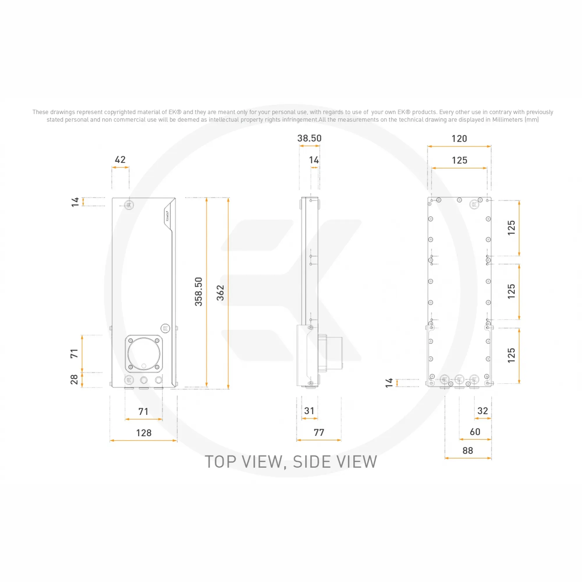 Купить Помпа с резервуаром EKWB EK-Quantum Kinetic³ FLT 360 D5 PWM D-RGB - Plexi (3831109880739) - фото 6