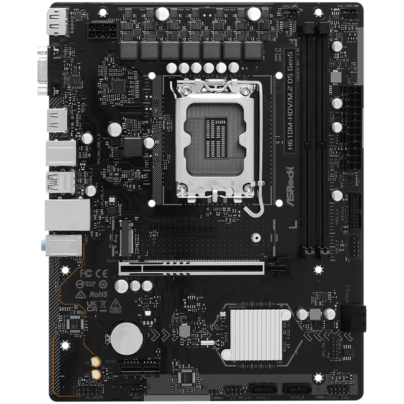 Купить Материнская плата ASRock H610M-HDV/M.2 D5 GEN5 - фото 2
