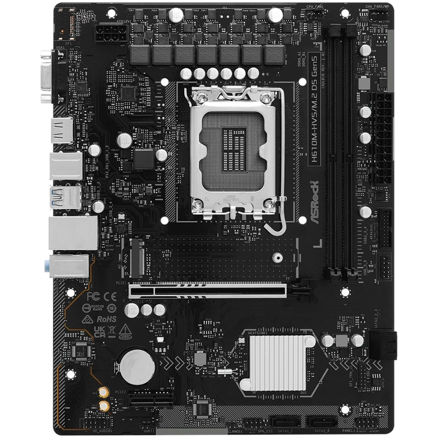 Купить Материнская плата ASRock H610M-HVS/M.2 D5 GEN5 - фото 2