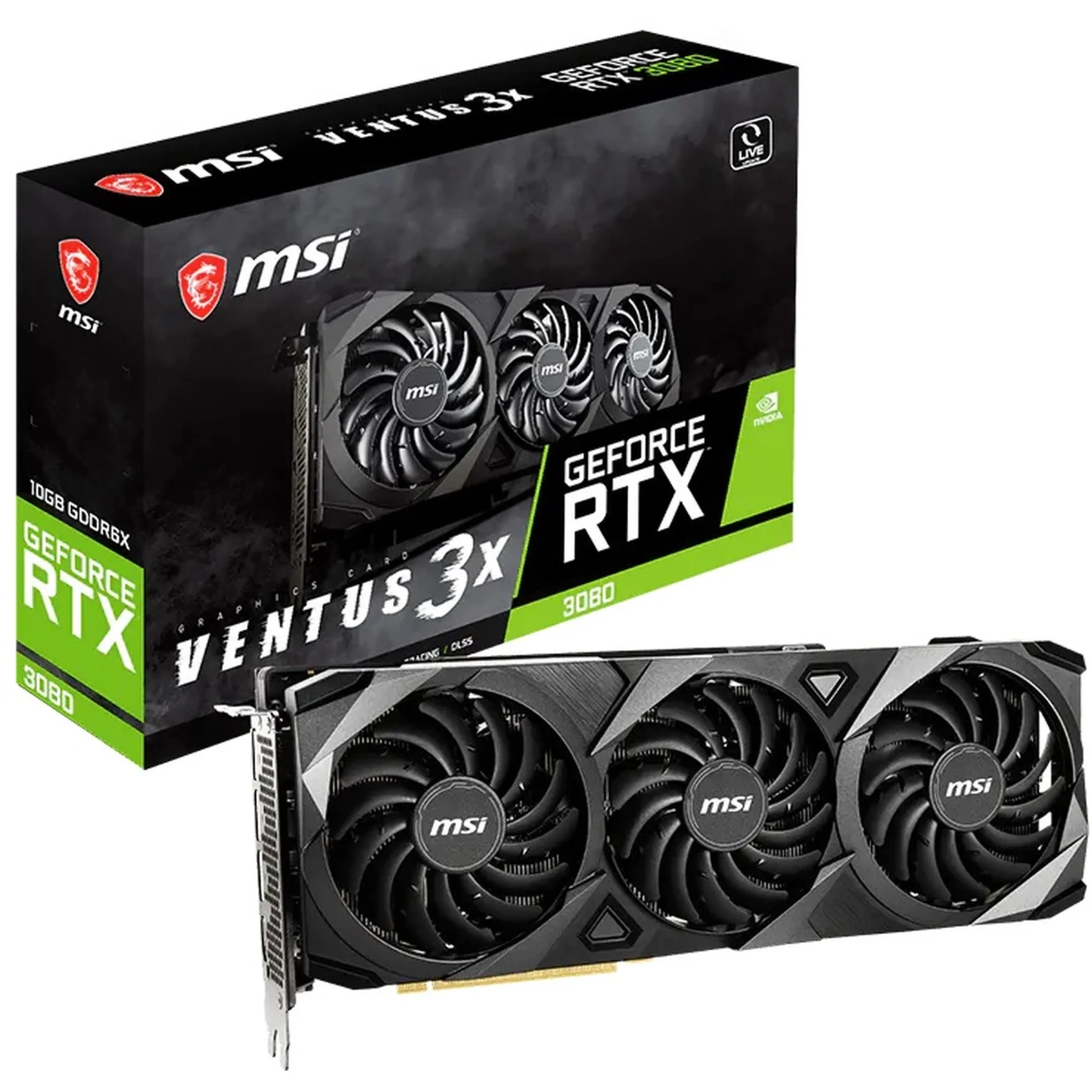 Купить Уценка Видеокарта MSI Nvidia GeForce RTX 3080 VENTUS 3X 10G Refurbished - фото 5