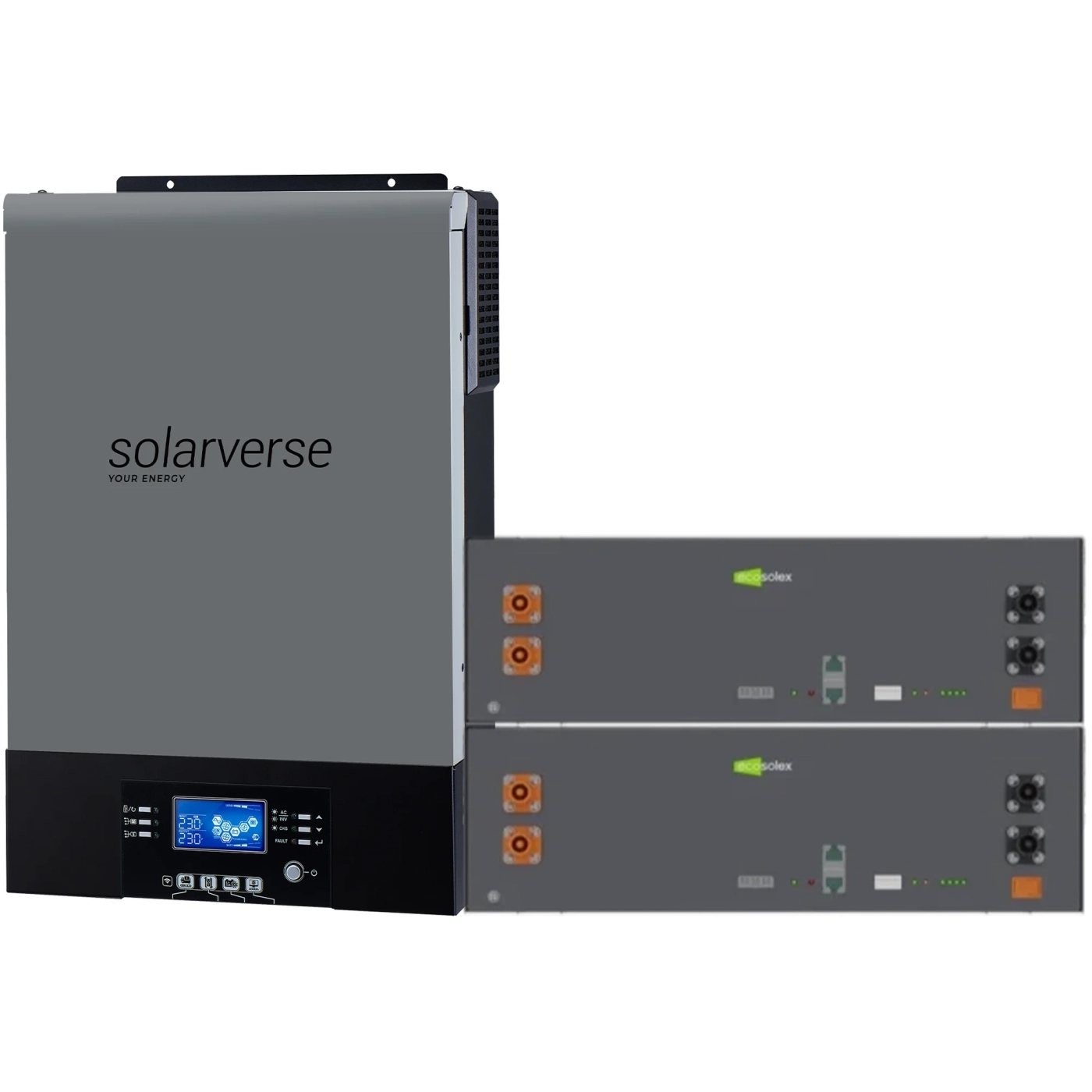 Купить Система хранения энергии Solarverse SV-1SV6K2-LES10.2K1 6kW 10.2kWh 2BAT LiFePO4 6000 циклов (SV-1SV6K2-LES10.2K1) - фото 2