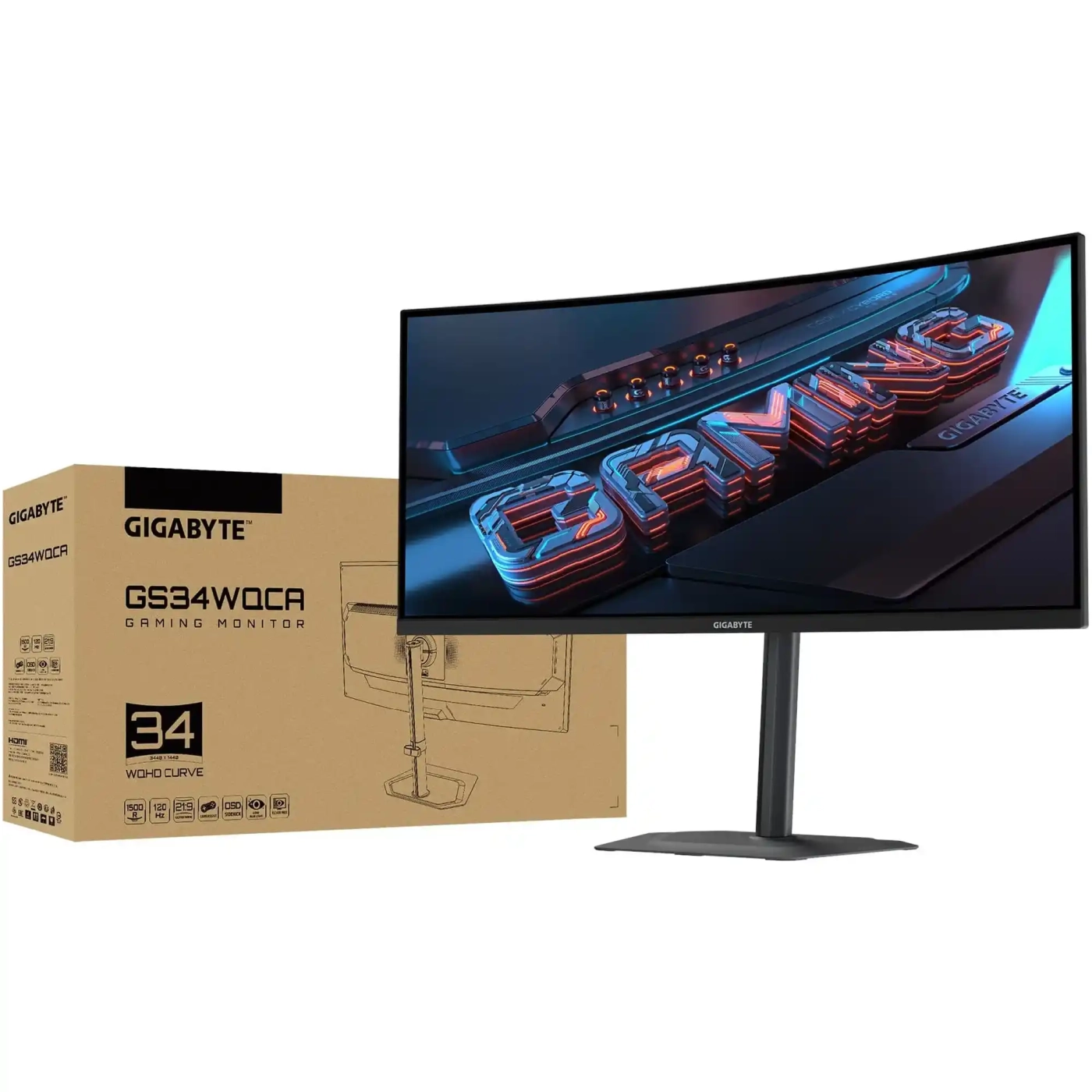 Купить Монитор 34" Gigabyte GS34WQCA Gaming Monitor (GS34WQCA EK) - фото 8