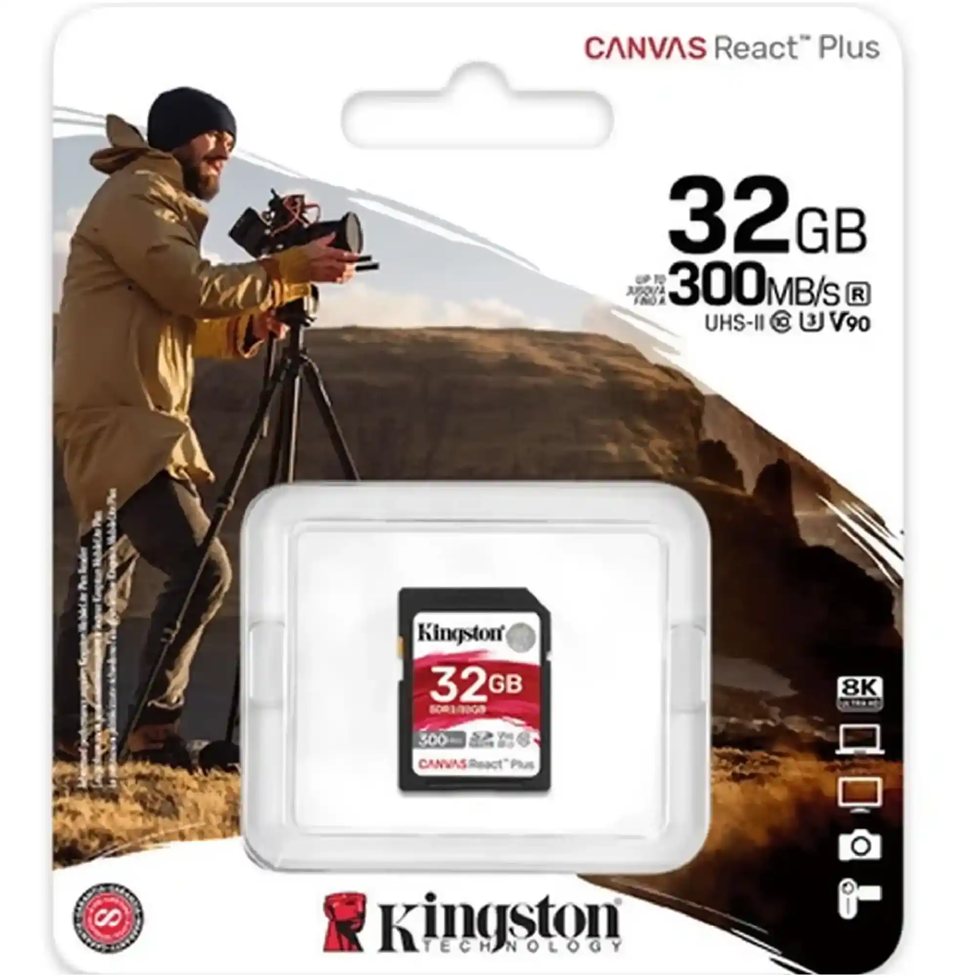 Купити Карта пам'яті Kingston 32GB class 10 UHS-II U3 Canvas React Plus (SDR2/32GB) - фото 3
