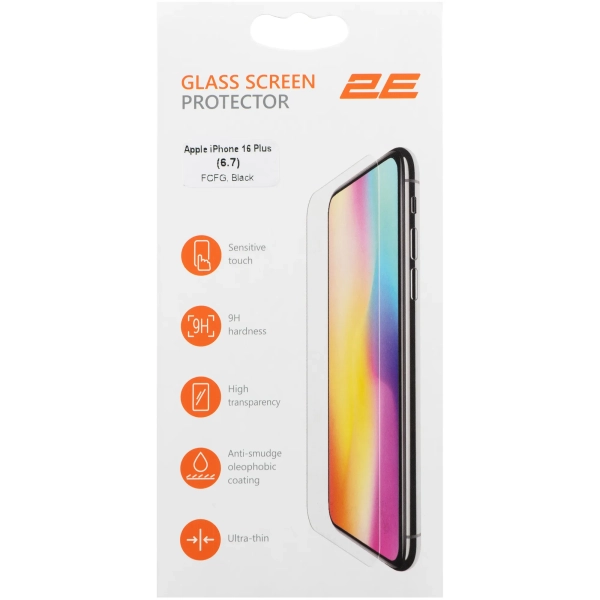 Купити Захисне скло 2E для Apple iPhone 16 Plus (6.7) 2.5D FCFG (1 Pack) Black  (2E-IP-16PL-6.7-SMFCFG-BB) - фото 2