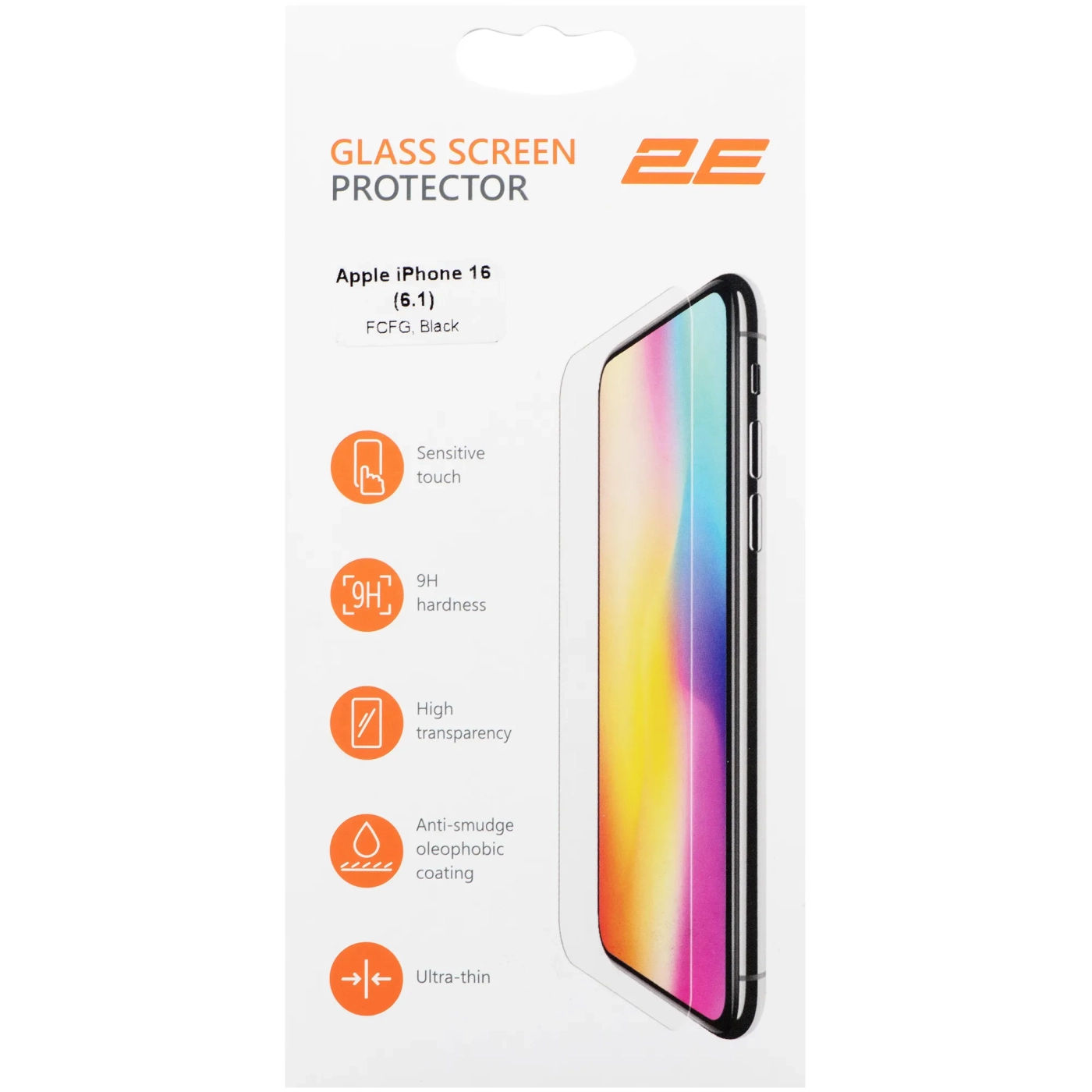 Купити Захисне скло 2E для Apple iPhone 16 (6.1) 2.5D FCFG (1 Pack) Black  (2E-IP-16.-6.1-SMFCFG-BB) - фото 2