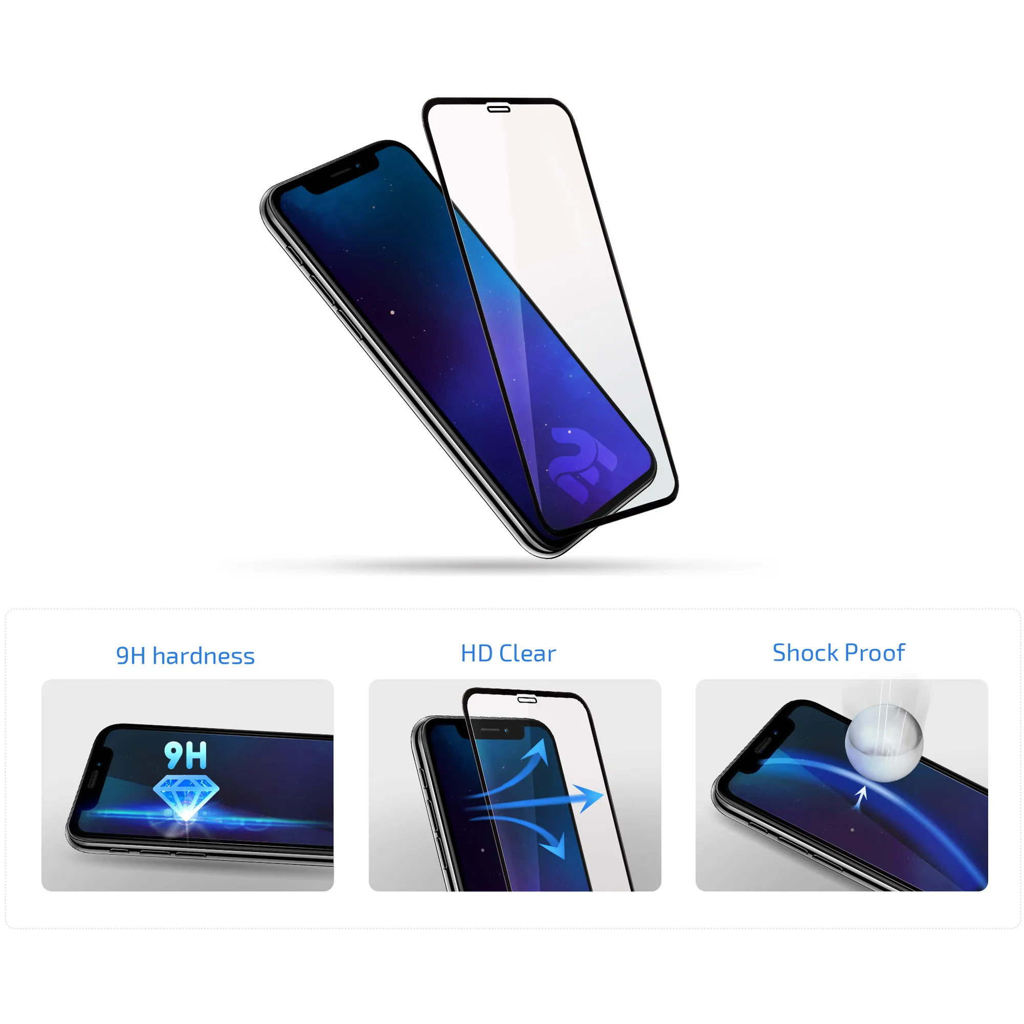 Купити Захисне скло 2E для Apple iPhone 16e (6.1) 2.5D FCFG (1 Pack) Black  (2E-IP-16E.-6.1-SMFCFG-BB) - фото 7