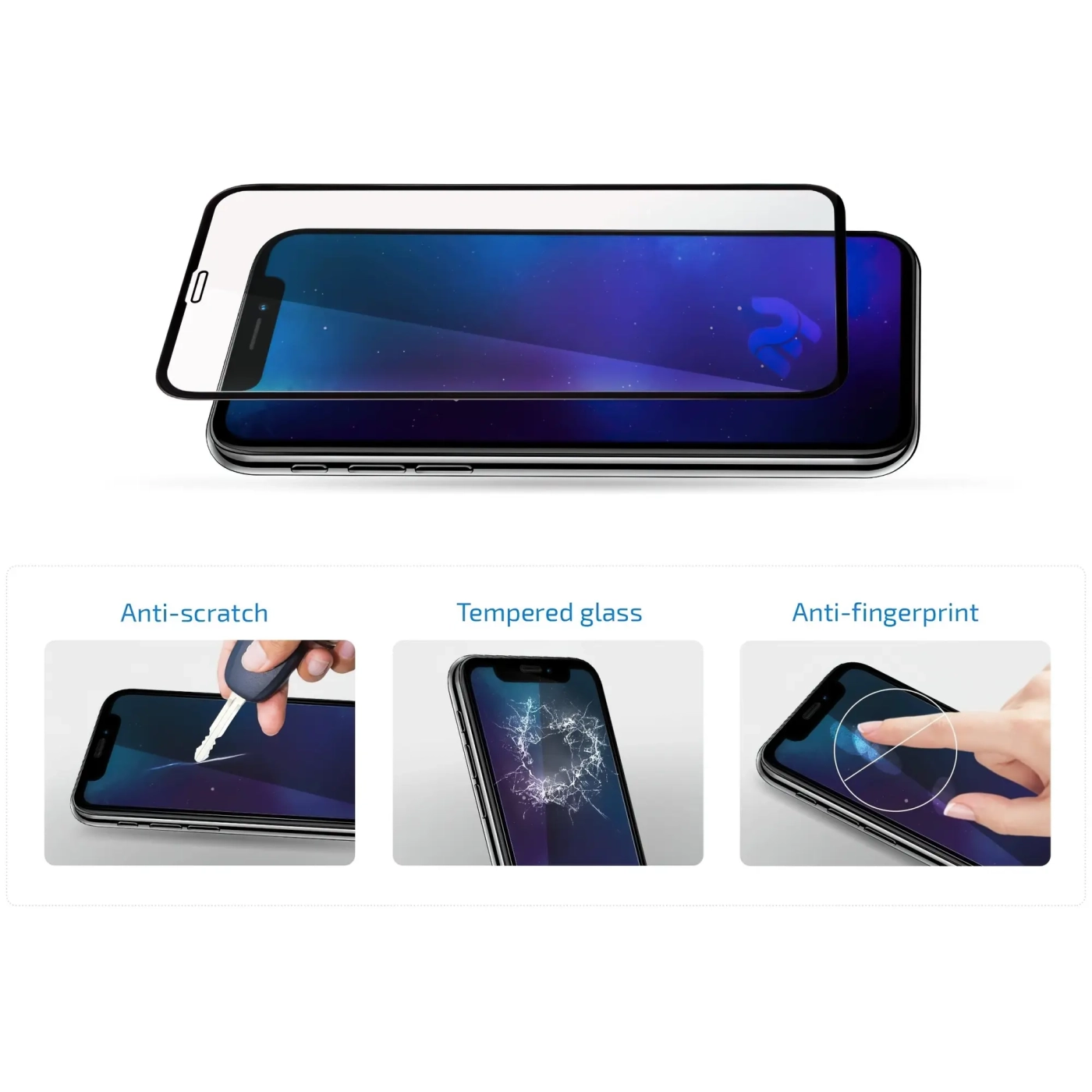 Купить Защитное стекло 2E для TECNO POP 5 (BD2p) 2.5D FCFG (1 Pack) Black border (2E-TC-POP5-SMFCFG-BB) - фото 4