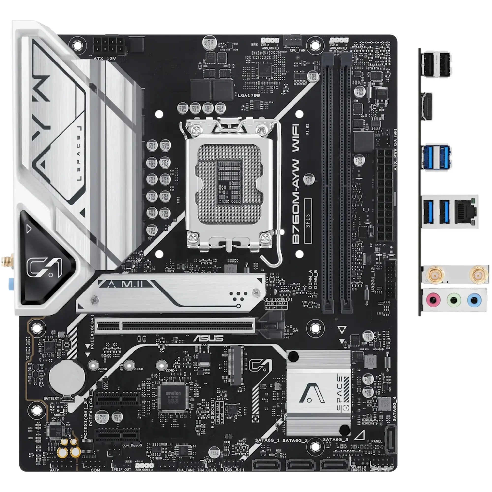 Купить Материнская плата ASUS B760M-AYW WIFI-SI - фото 1